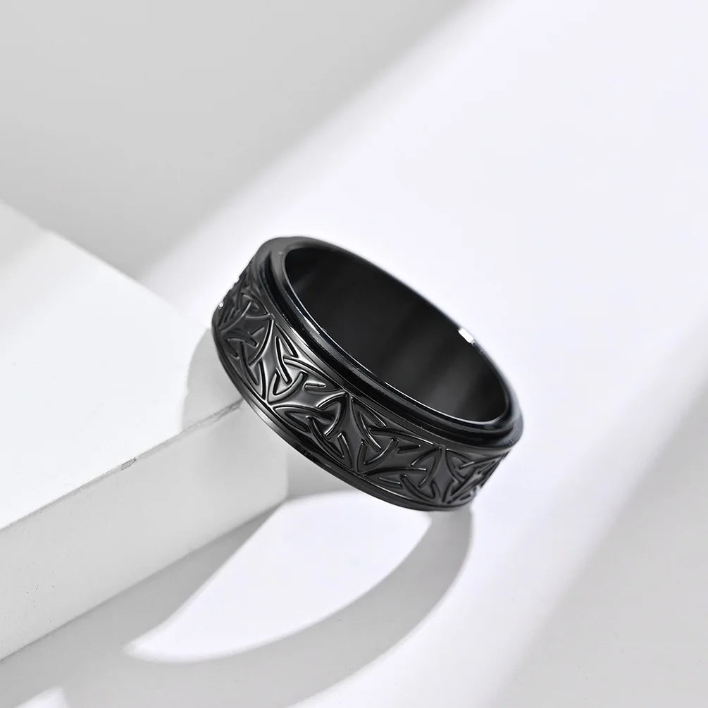 Viking Style Stainless Steel Spinning Ring
