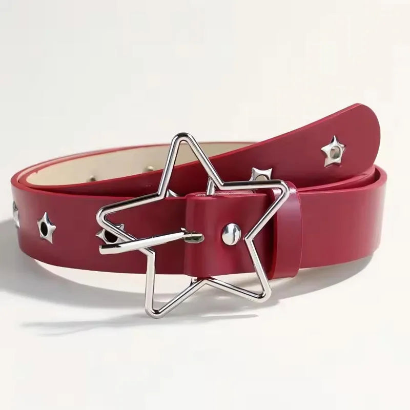 Y2K Star Belt with Vegan Leather