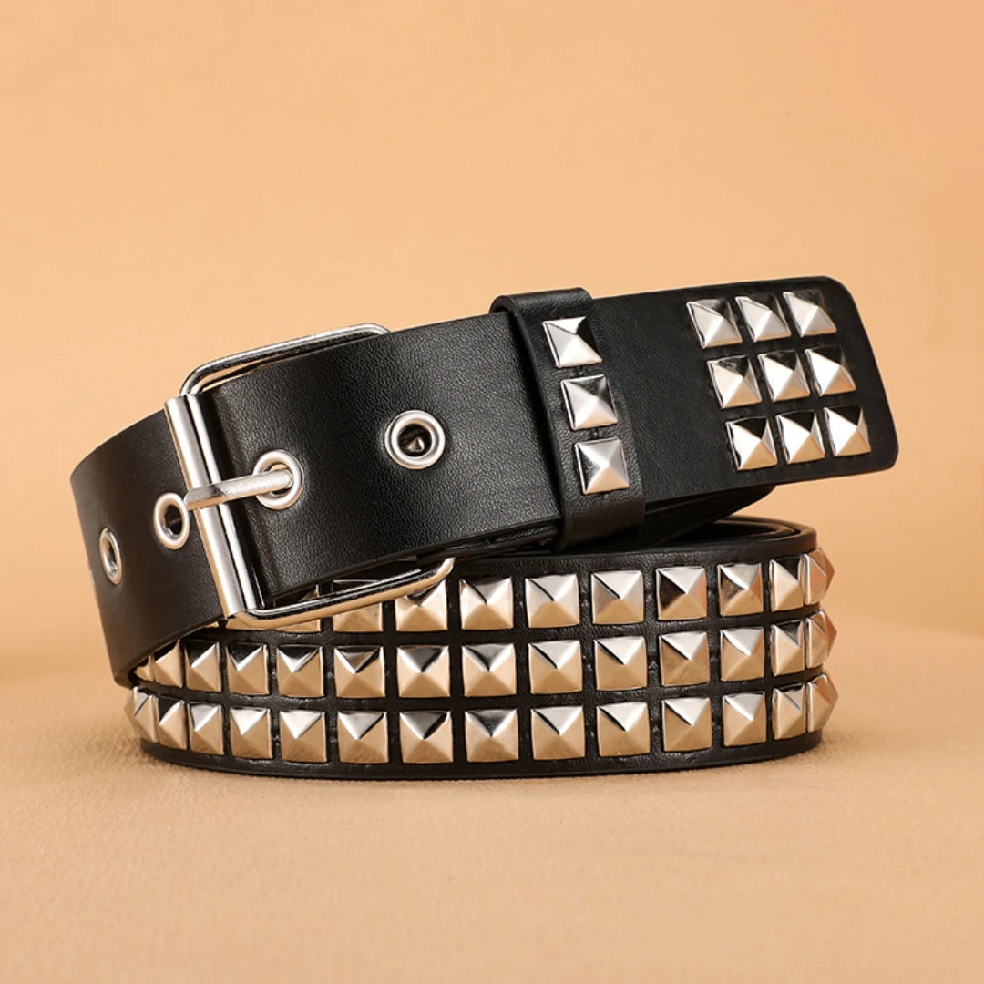 Y2K Studded Vegan Leather Belt