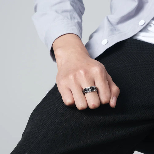 Viking Style Stainless Steel Spinning Ring