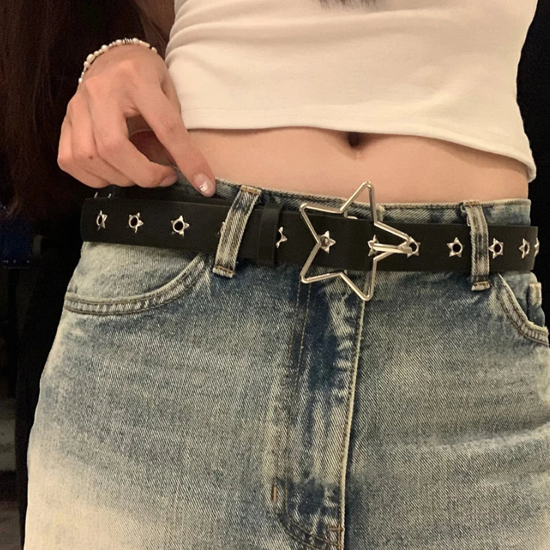 Y2K Star Belt with Vegan Leather