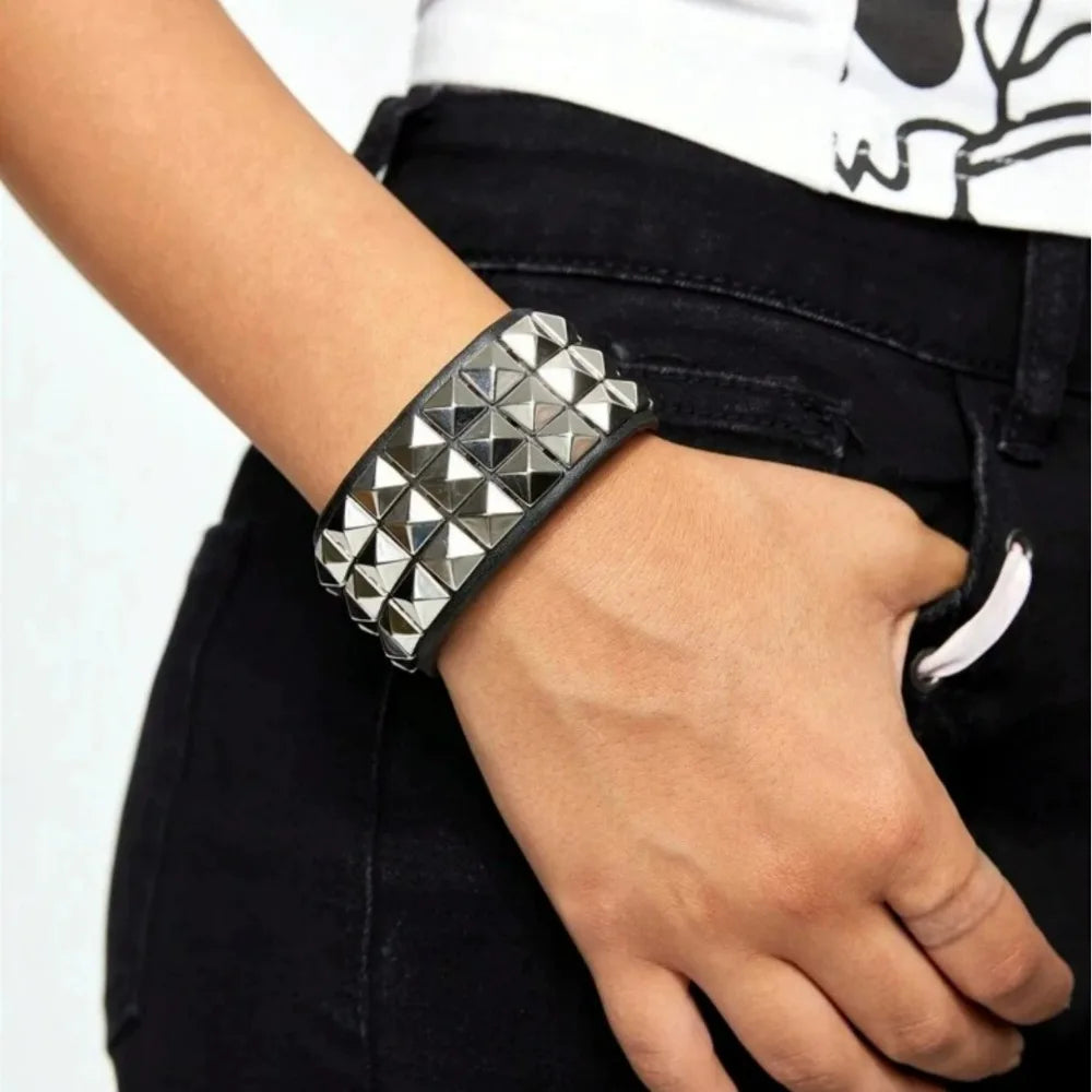 Silver Rivet Bracelet